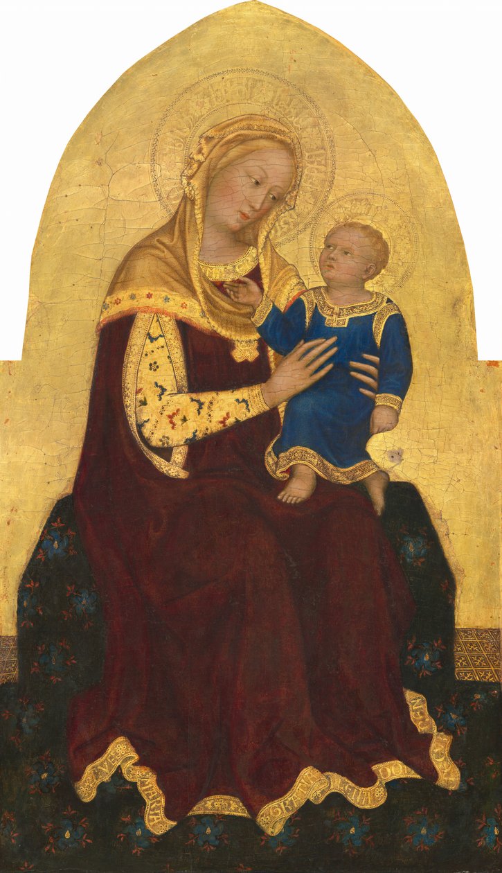 Madonna og barn på tronen af Gentile da Fabriano