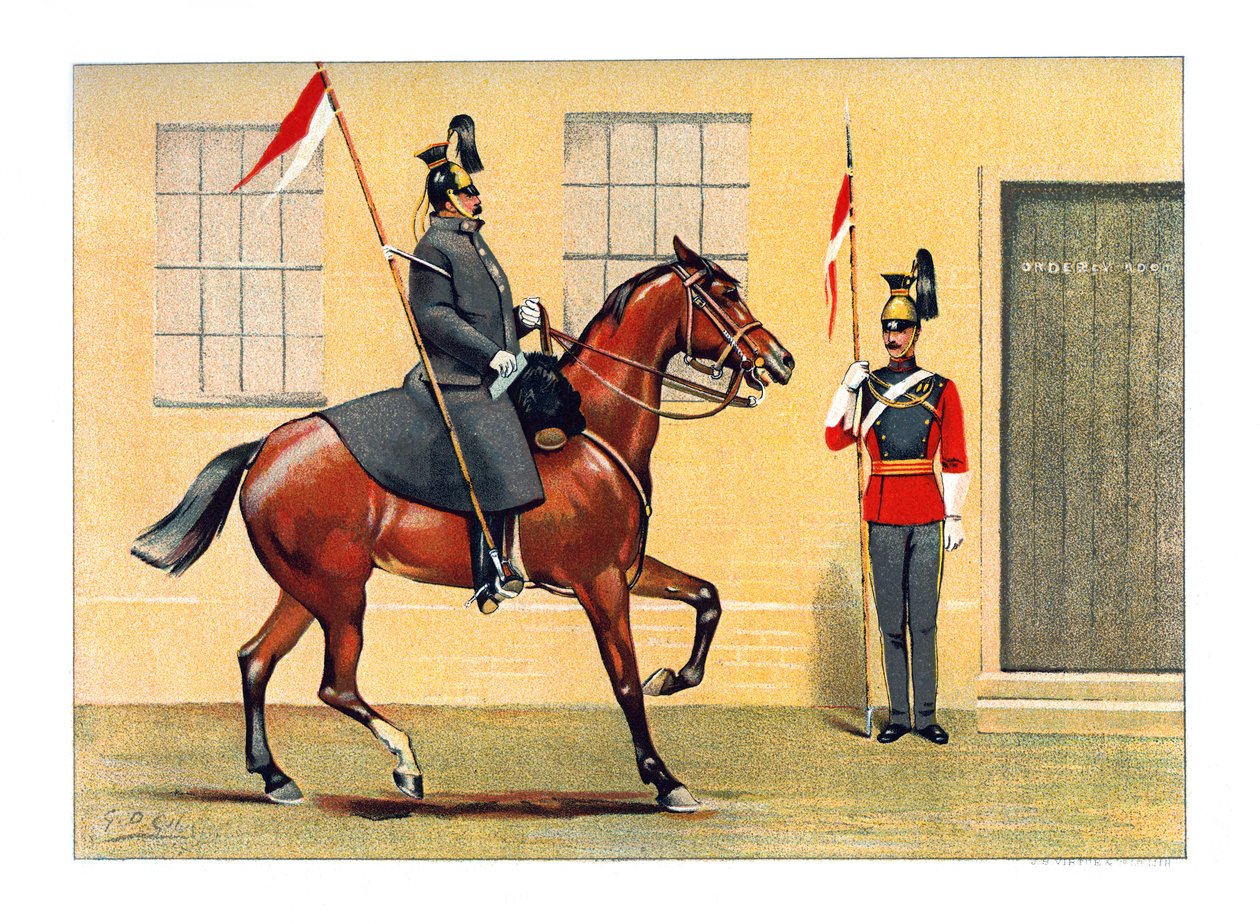 The 16th Queens Lancers, c1890. af Geoffrey Douglas Giles