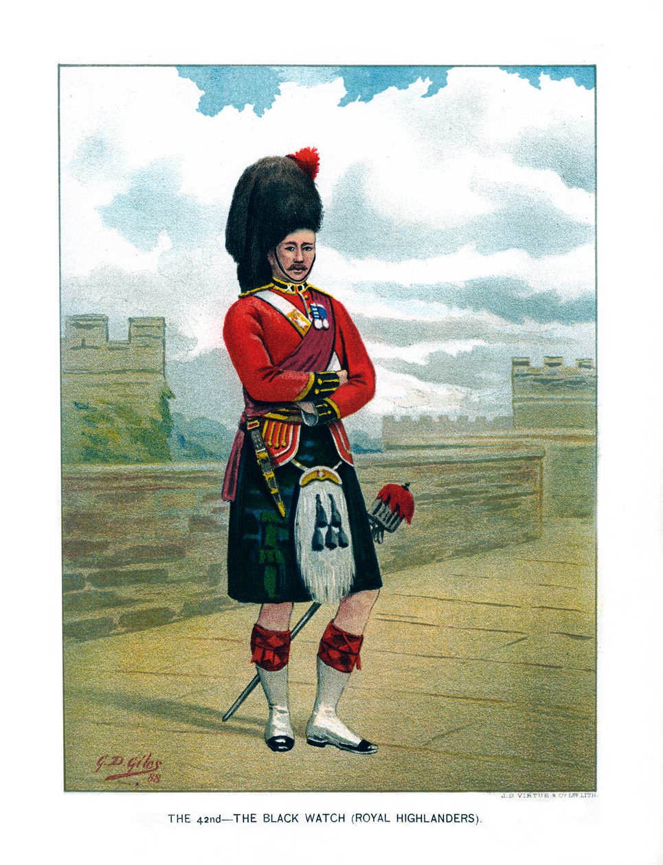 Den 42., The Black Watch Royal Highlanders, c1890. af Geoffrey Douglas Giles