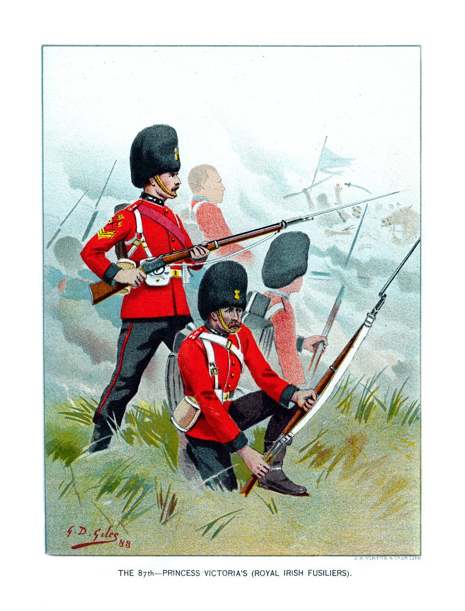Den 87. Prinsesse Victorias Royal Irish Fusiliers, c1890. af Geoffrey Douglas Giles