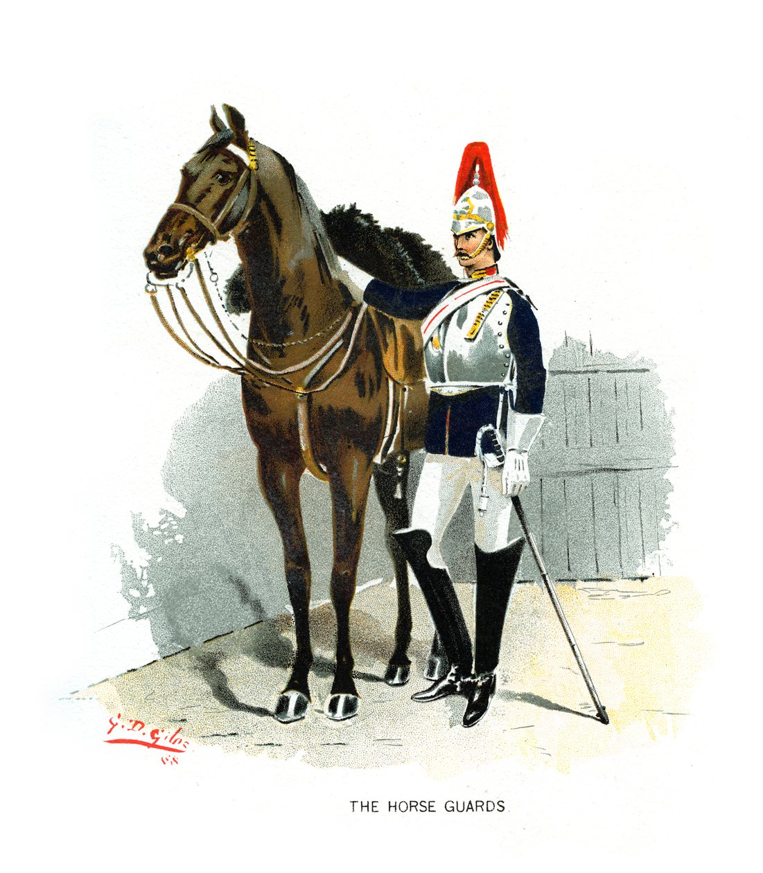 Hestevagten, c1890. af Geoffrey Douglas Giles