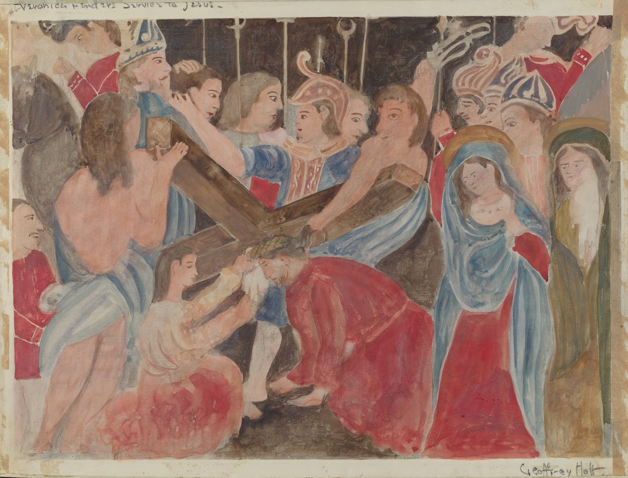 Korsets station nr. 6: Veronica yder Jesus tjeneste, ca. 1936. af Geoffrey Holt