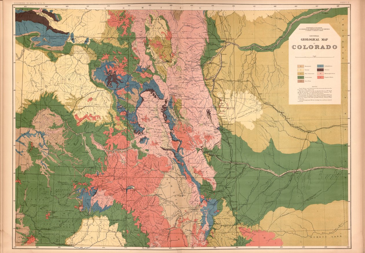 Geologisk og geografisk atlas over Colorado og dele af tilstødende territorium, af Geological And Geographical Survey Of The Territories