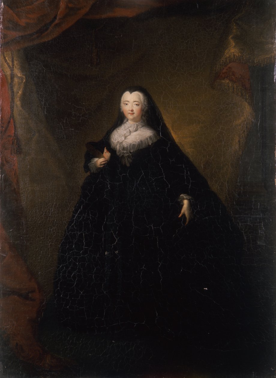 Kejserinde Elizabeth i Black Domino, 1748 af Georg Christoph Grooth
