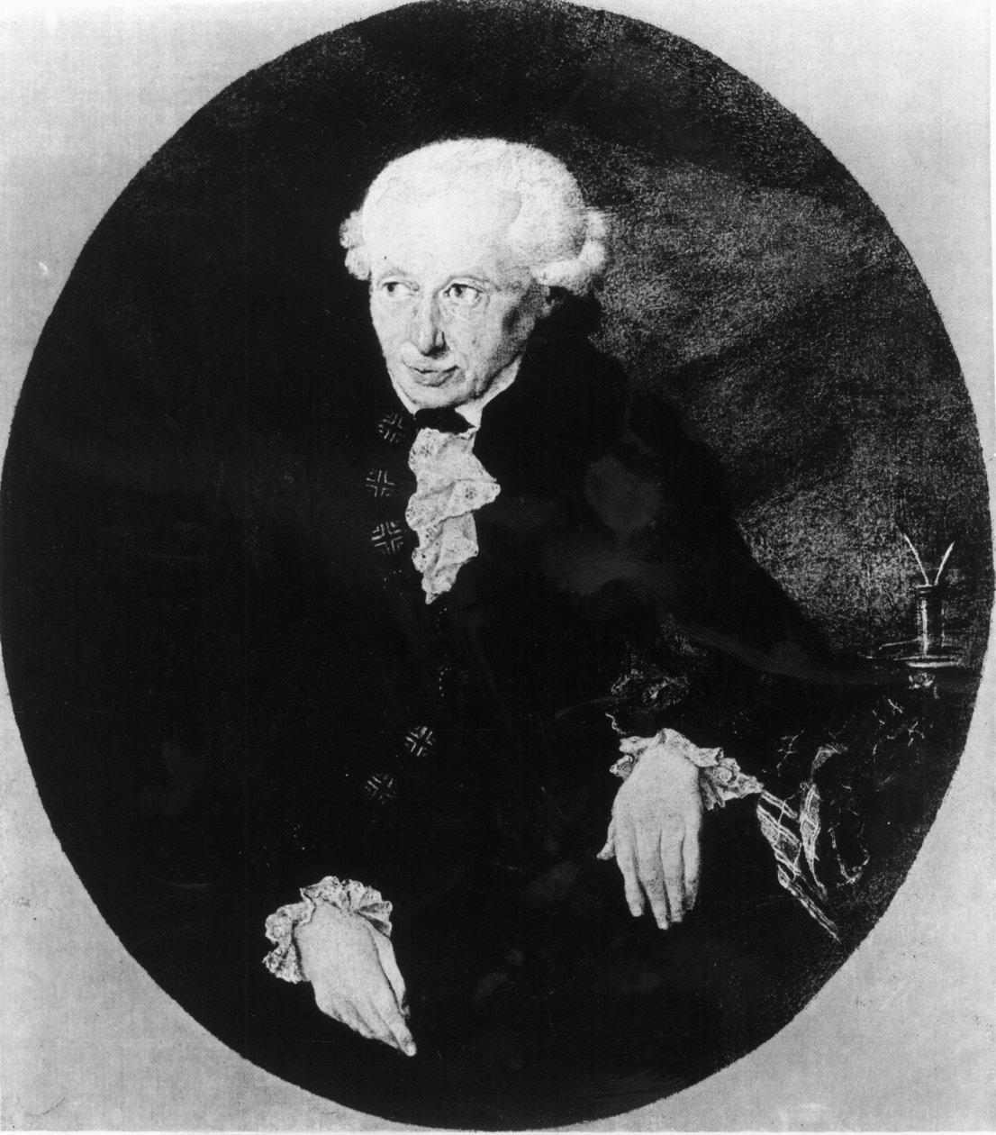 Portræt af Emmanuel Kant (1724-1804), udgivet af F. Bruckmann, 1905 (mezzotint) af Georg Dobler