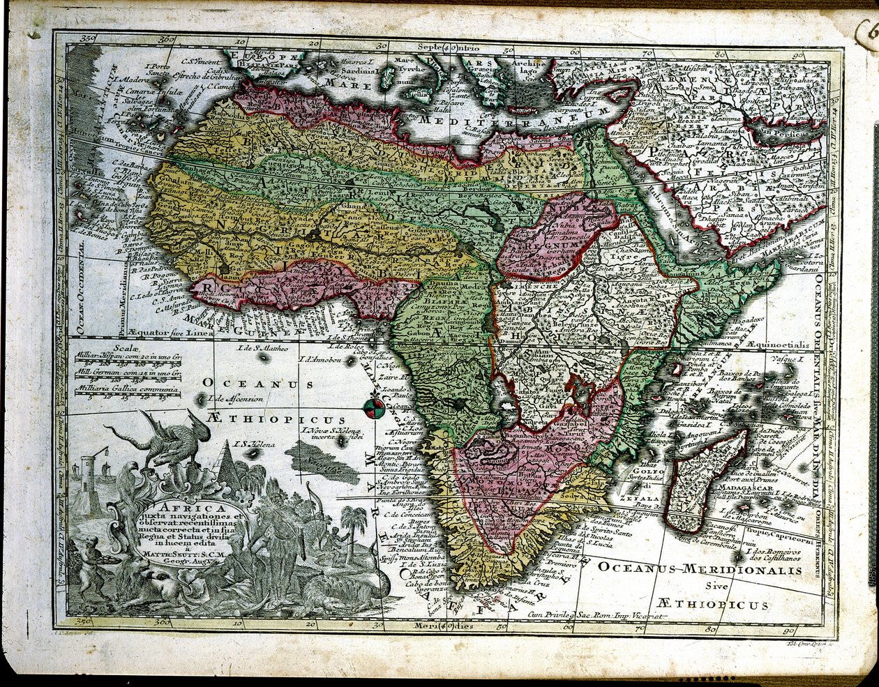 Kort over Afrika, fra 