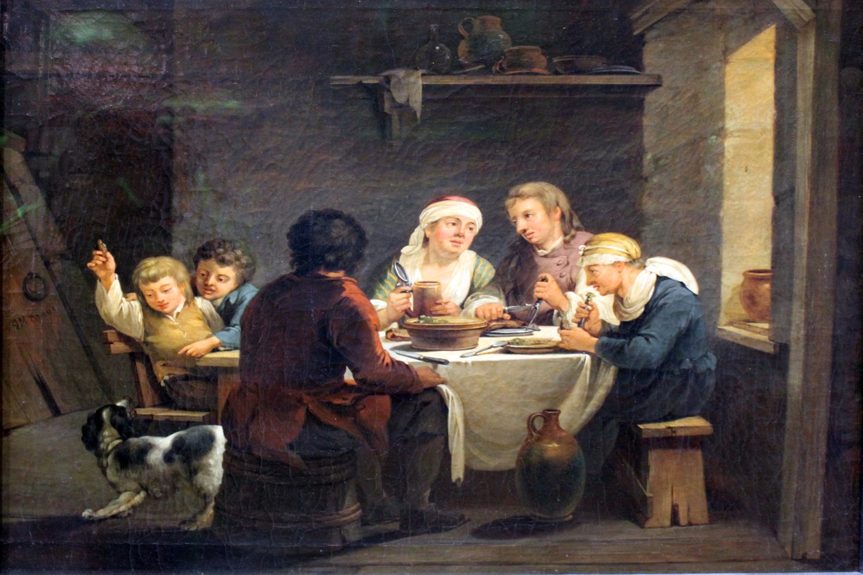 Familie til mad af Georg Melchior Kraus