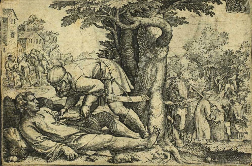 Den barmhjertige samaritaner af Georg Pencz