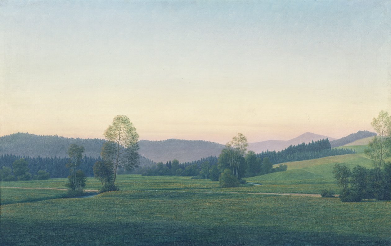 Bayersk landskab, 1933 af Georg Schrimpf