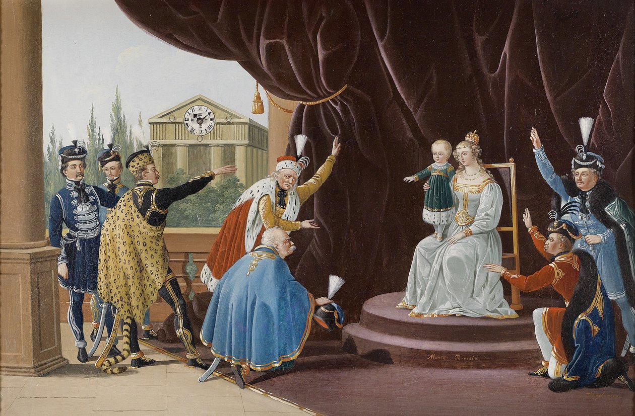 Biedermeier billedur Arving til tronen af Georg Vogel