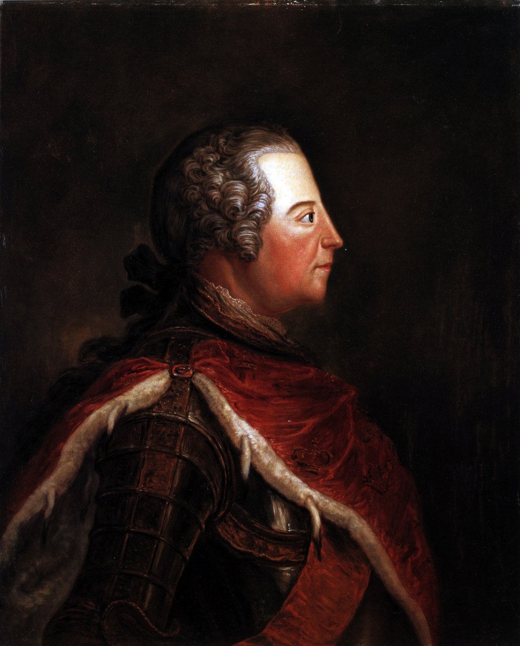 Friedrich (II.) Af Preussen som kronprins i profil. af Georg Wenzeslaus von Knobelsdorff