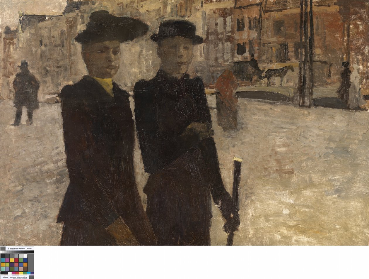 Kvinder på Rokin (olie på lærred) af Georg Hendrik Breitner