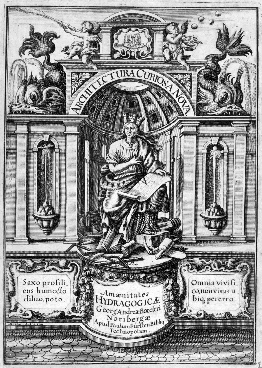 Forsiden af Architectura Curiosa Nova, 1664 af Georg Andreas Bockler