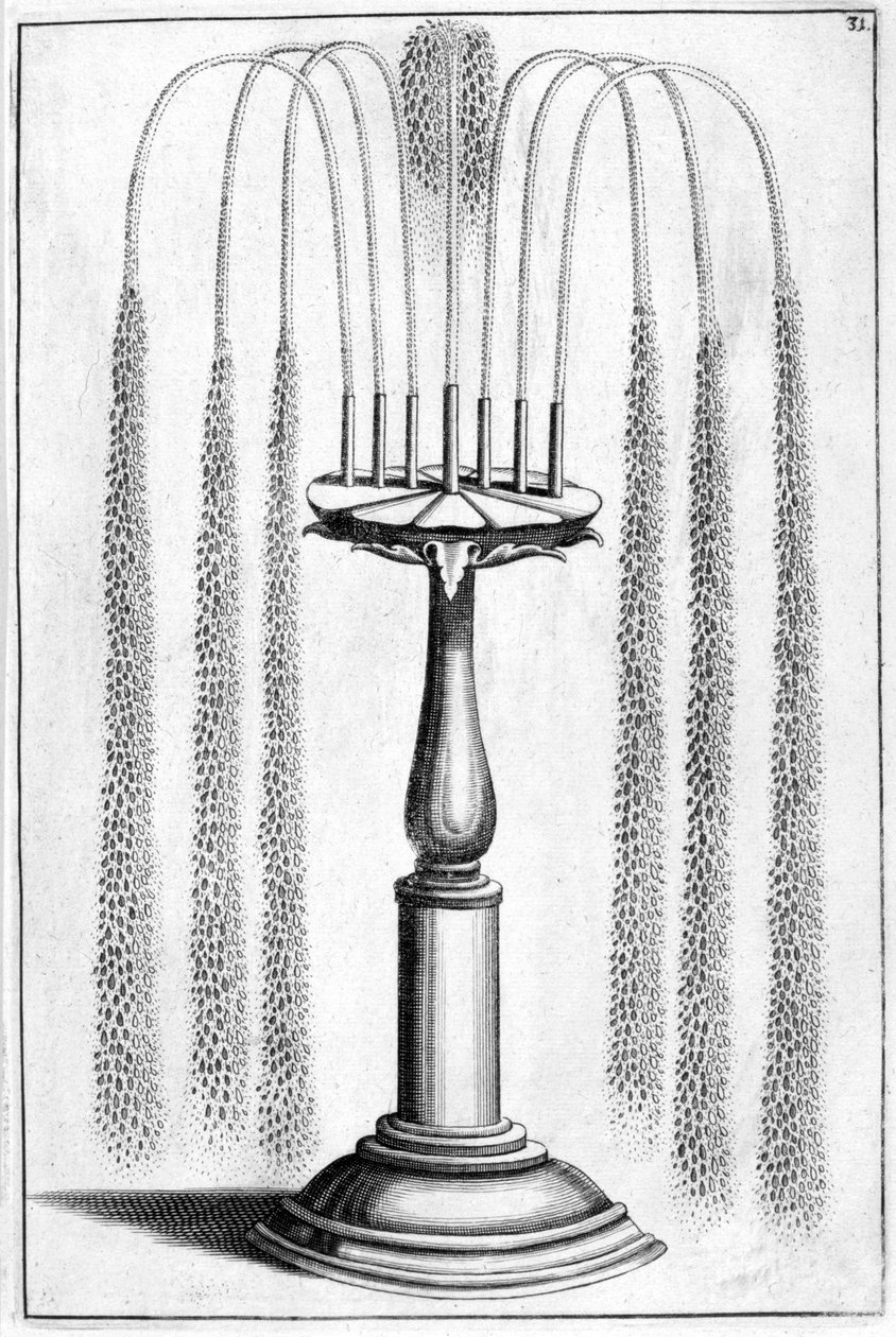 Dekorativt springvandsdesign, 1664 af Georg Andreas Bockler