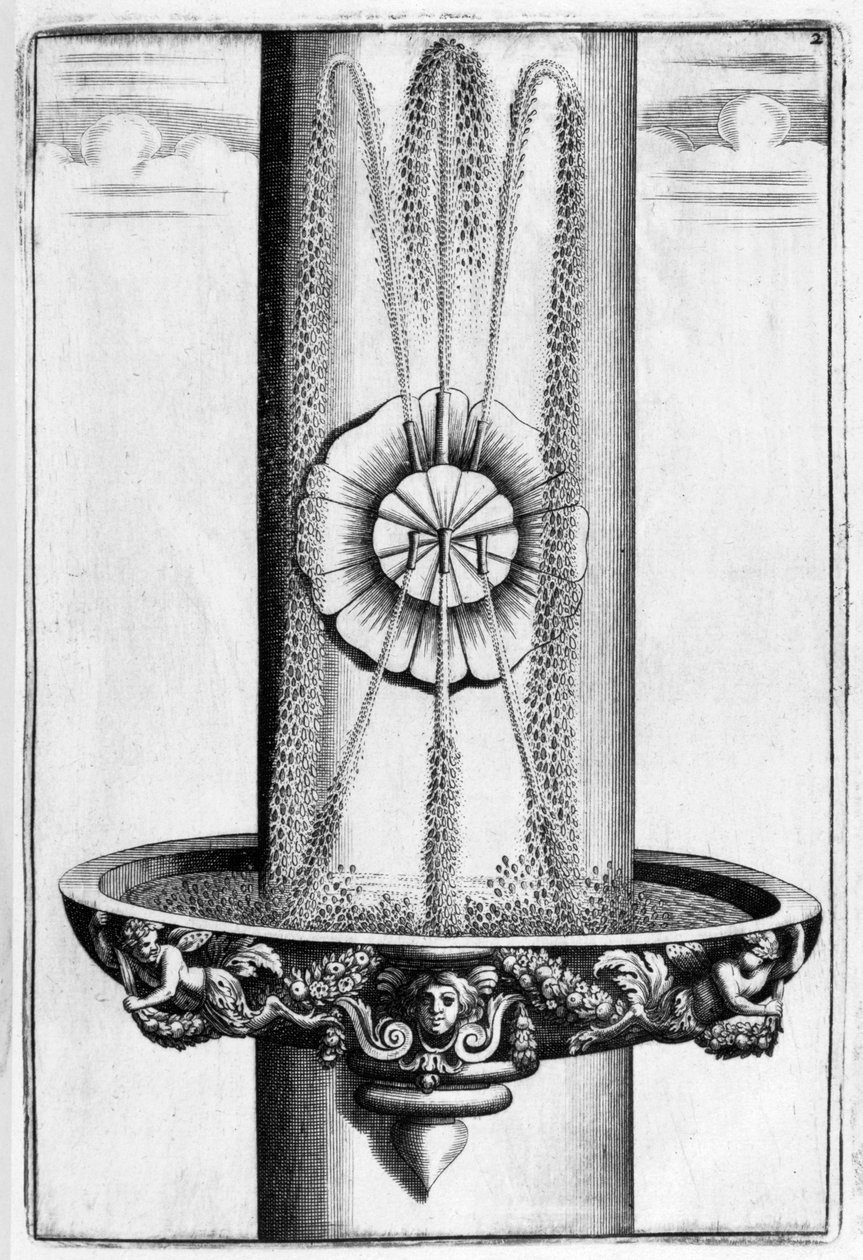 Dekorativt springvandsdesign, 1664 af Georg Andreas Bockler