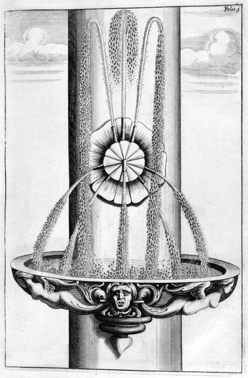 Dekorativt springvandsdesign, 1664 af Georg Andreas Bockler