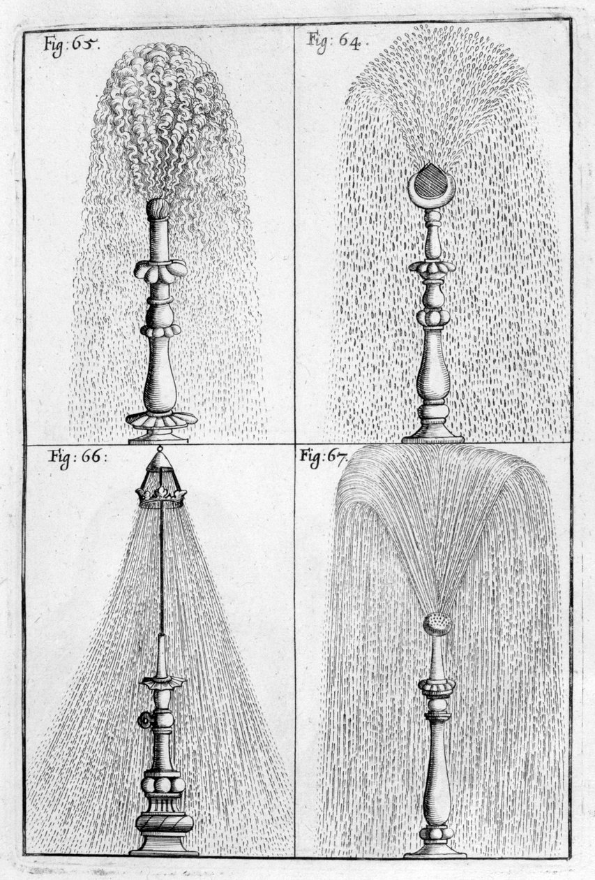 Dekorativt springvandsdesign, 1664 af Georg Andreas Bockler