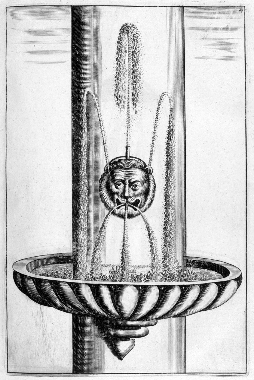Dekorativt springvandsdesign, 1664 af Georg Andreas Bockler