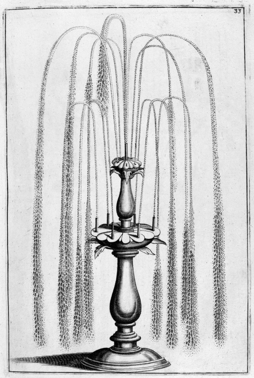 Dekorativt springvandsdesign, 1664 af Georg Andreas Bockler