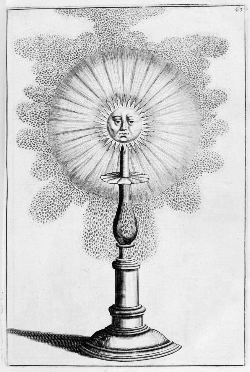 Sol dekorativ springvand design, 1664 af Georg Andreas Bockler