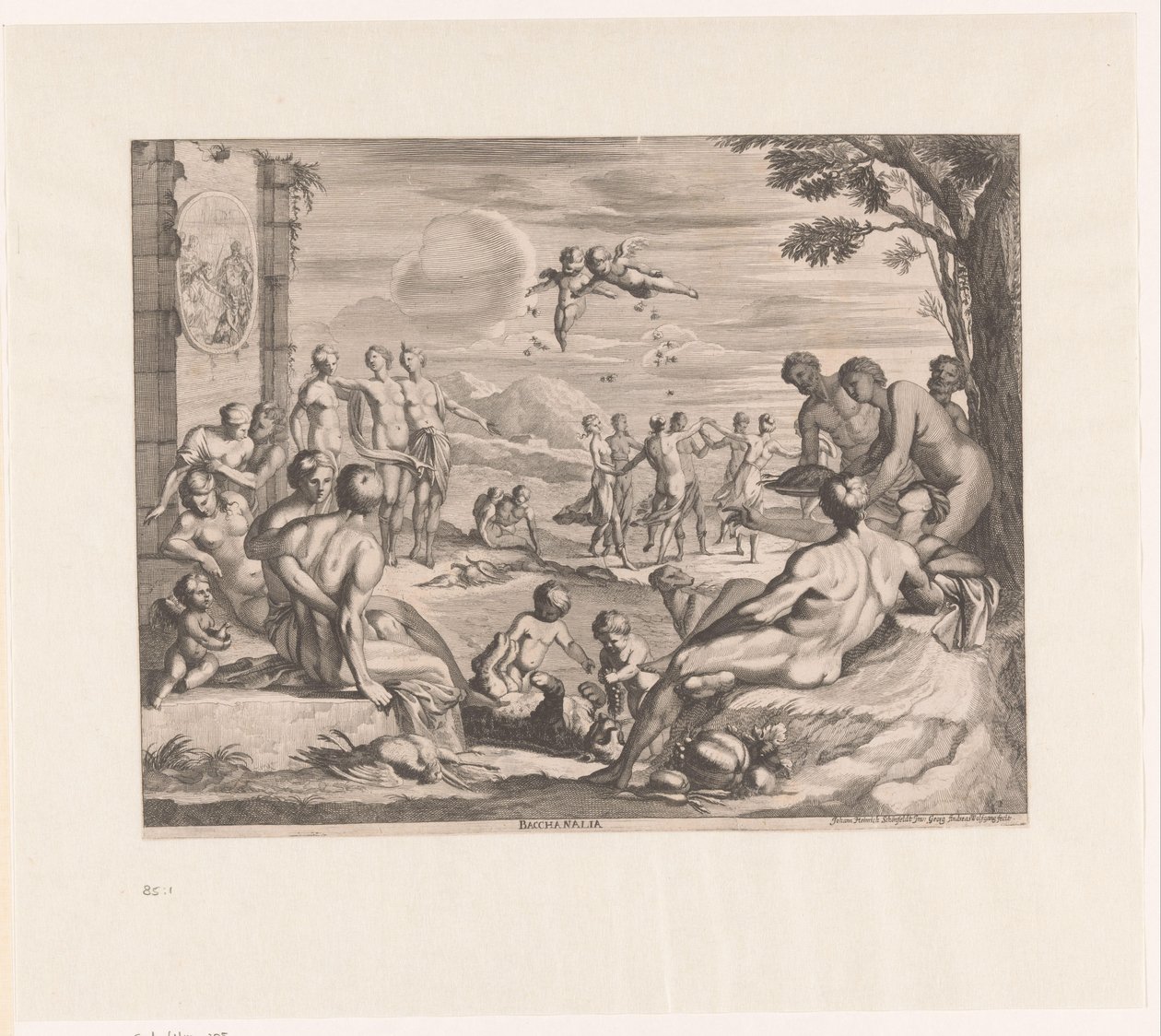Bacchanal Bacchanalia (titel på objekt) af Georg Andreas Wolfgang