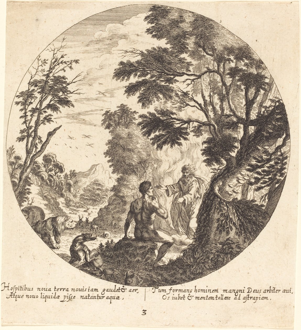 Gud skaber mennesket af Georg Andreas Wolfgang the Elder