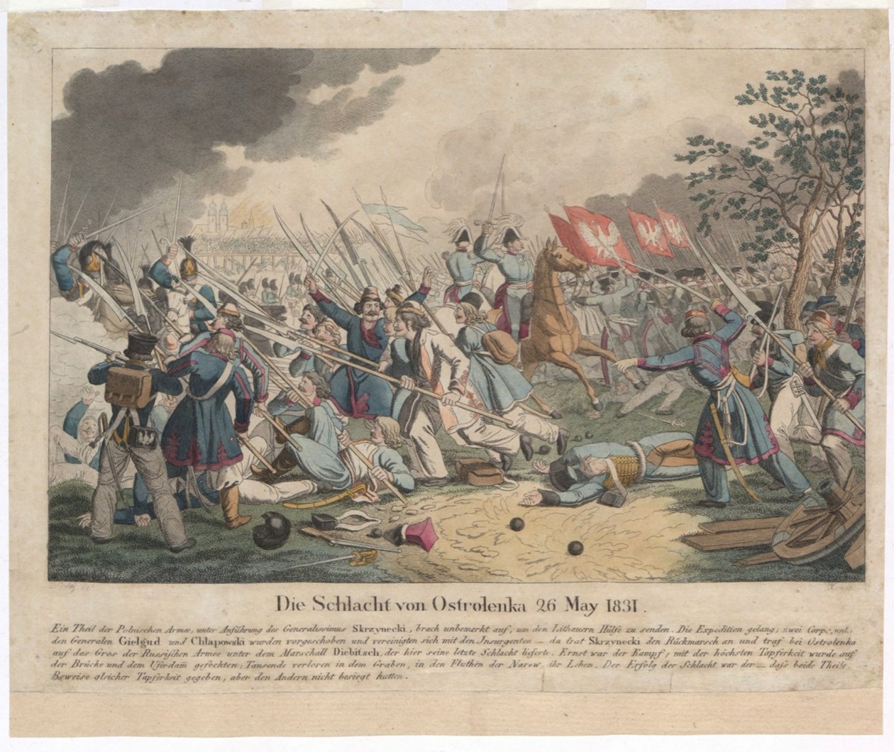 Slaget ved Ostroleka den 26. maj 1831 af Georg Benedikt Wunder