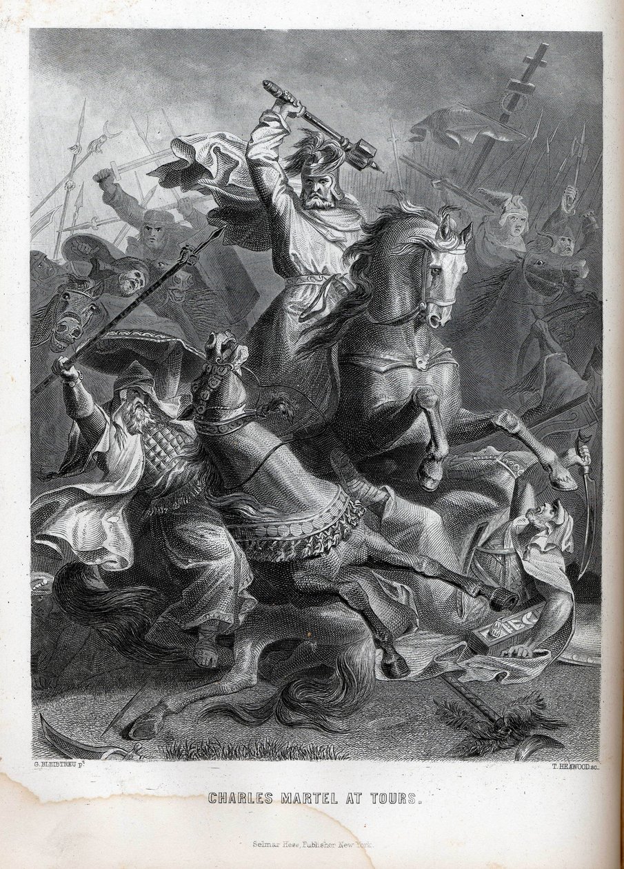 Charles Martel ved Tours, 1882 af Georg Bleibtreu