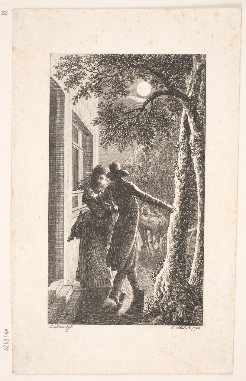 Illustration med bortførelse ved nat af Georg Christian Schule