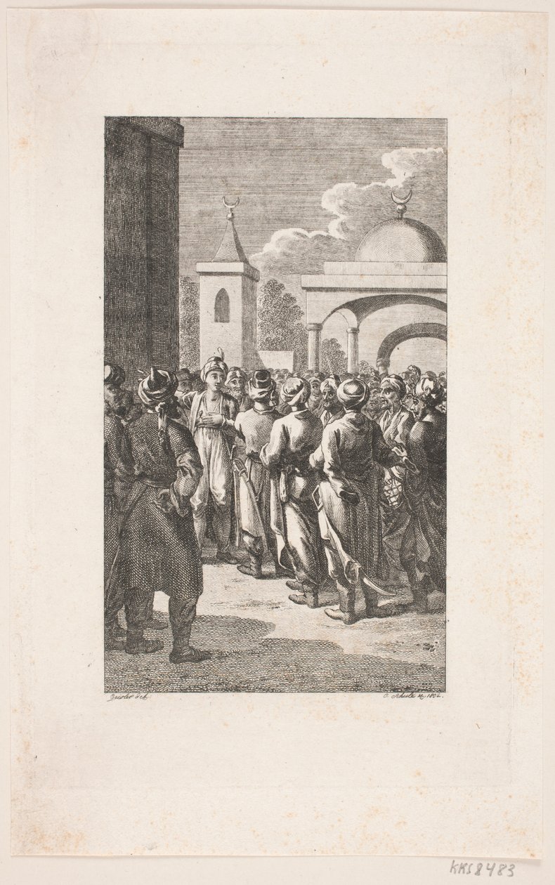 Tyrkisk gadescene af Georg Christian Schule