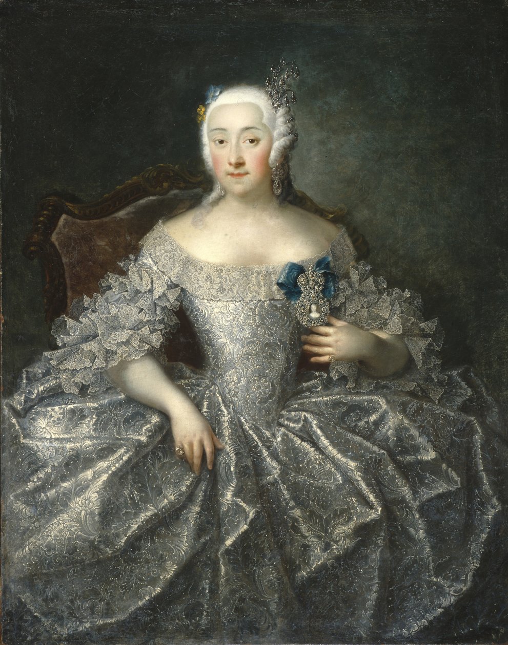 Portræt af grevinde Varvara Alexeyevna Sheremetyeva 1711-1767, 1746 af Georg Christoph Grooth