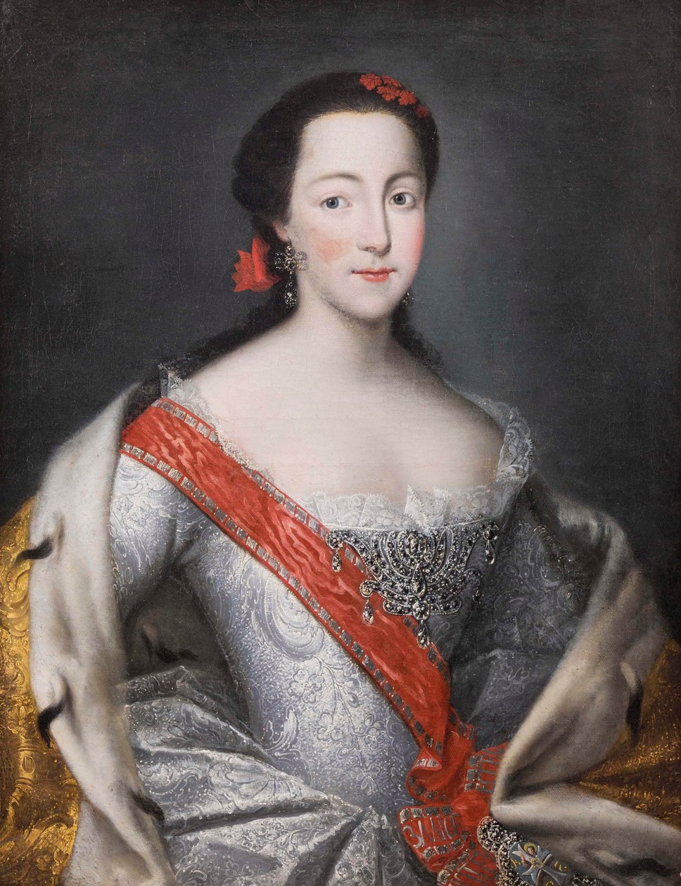Portræt af kejserinde Catherine II 1729-1796, 1750