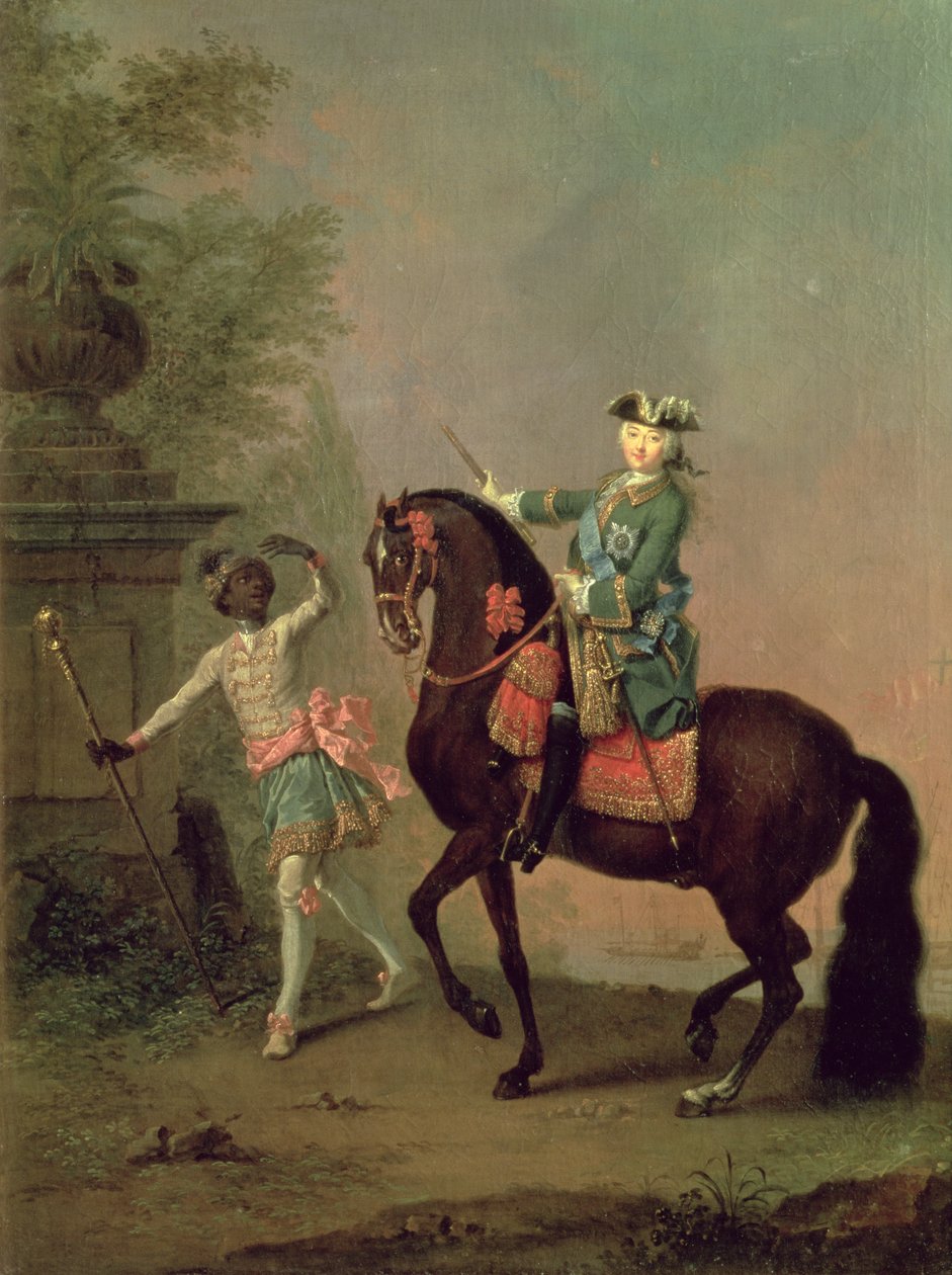 Portræt af kejserinde Elizabeth Petrovna af Georg Christoph Grooth