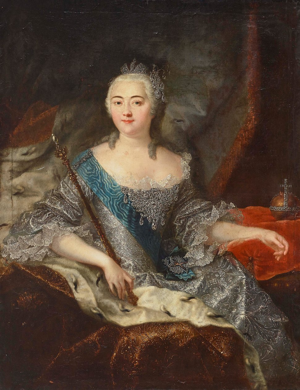 Portræt af kejserinde Elizabeth af Rusland 1709-1762, 1740