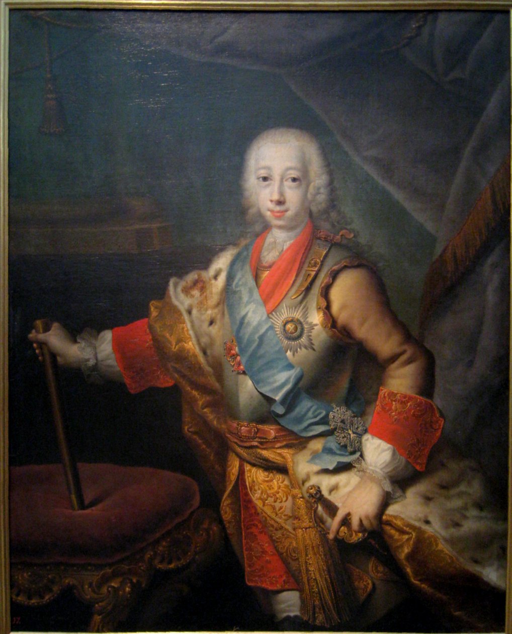 Portræt af storhertug Peter Fedorovich (senere kejser Peter III) af Georg Cristoph Grooth