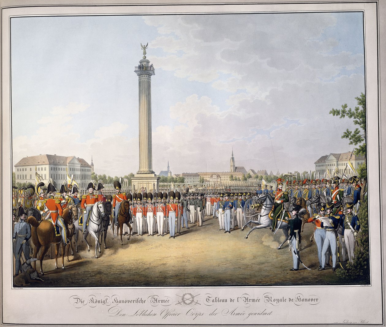 Tableau de l "Armee Royale de Hanover, from" Tableau des Armees de l "Europe", by Luwig Von Kleist, c.1828-1845dani af Georg Emanuel Opitz