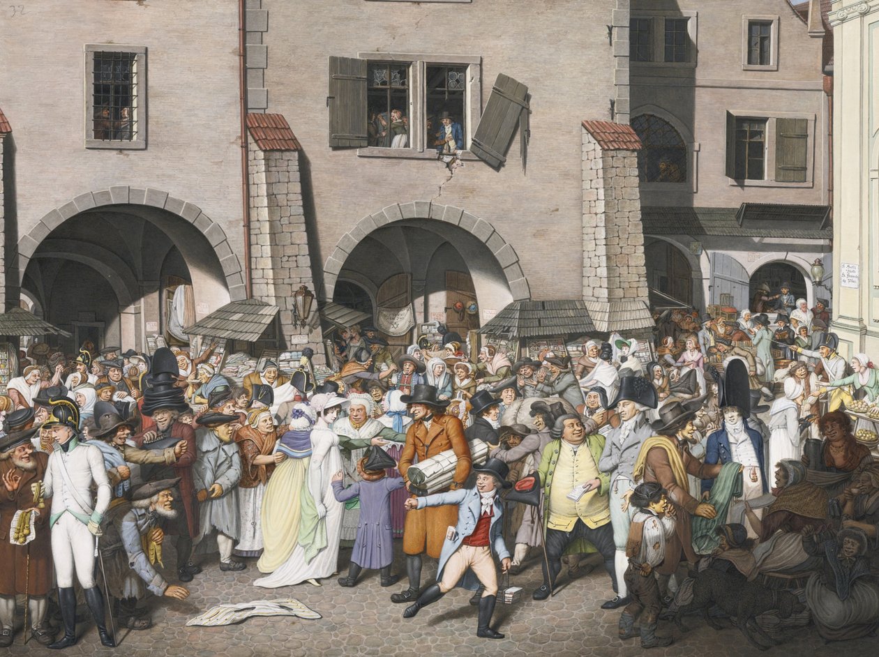 Travl markedsplads, Prag, 1804 af Georg Emanuel Opiz