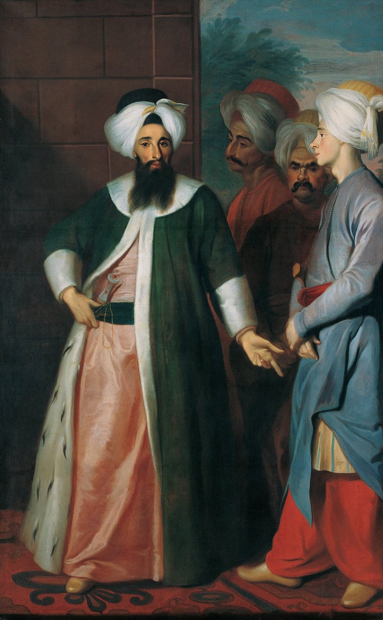 Kozbekçi Mustafa Aga og hans følge af Georg Engelhard Schröder