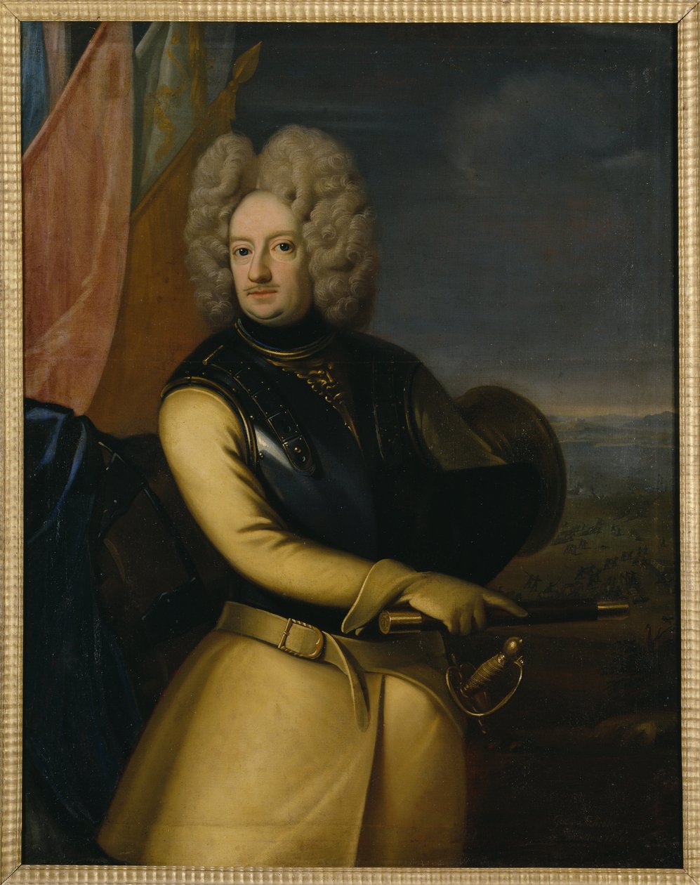 Comte Magnus Stenbock, field marechal suedois - Portræt af grev Magnus Stenbock (1665-1717), af Schroeder, Georg Engelhard (1684-1750). Olie på lærred af Georg Engelhardt Schröder
