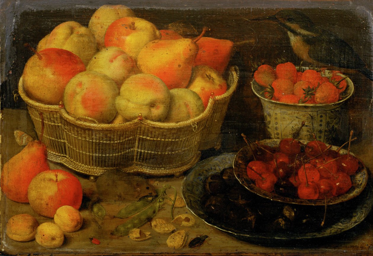 Stilleben med frugt ... (maleri på træ) af Georg Flegel