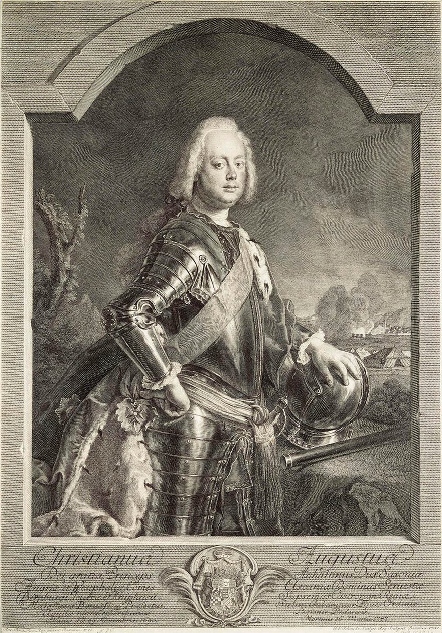 Portræt af Christian August, Prins af Anhalt-Zerbst 1690-1747, 1750. af Georg Freidrich Schmidt
