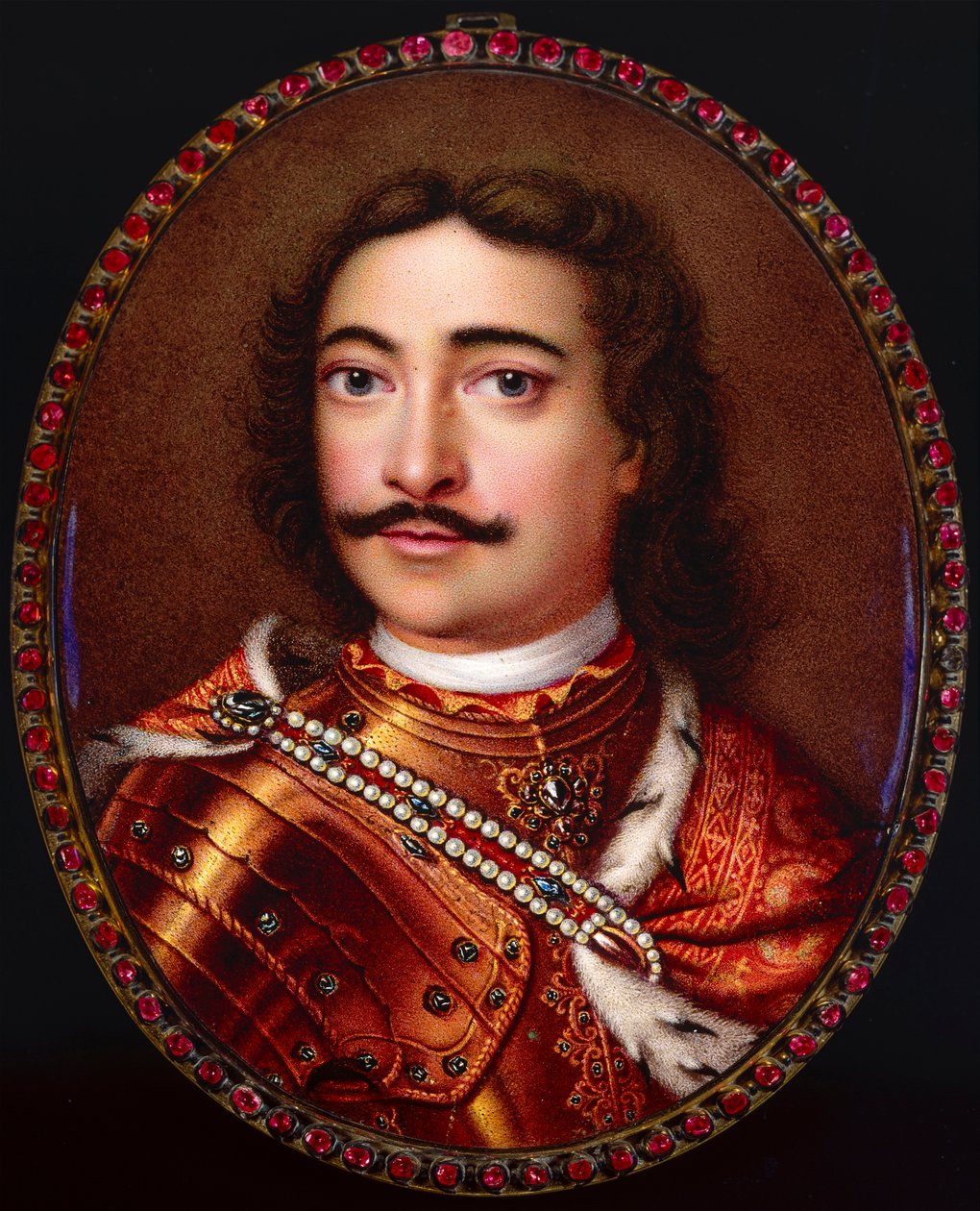 Portræt af kejser Peter I den Store 1672-1725. af Georg Friedrich Dinglinger
