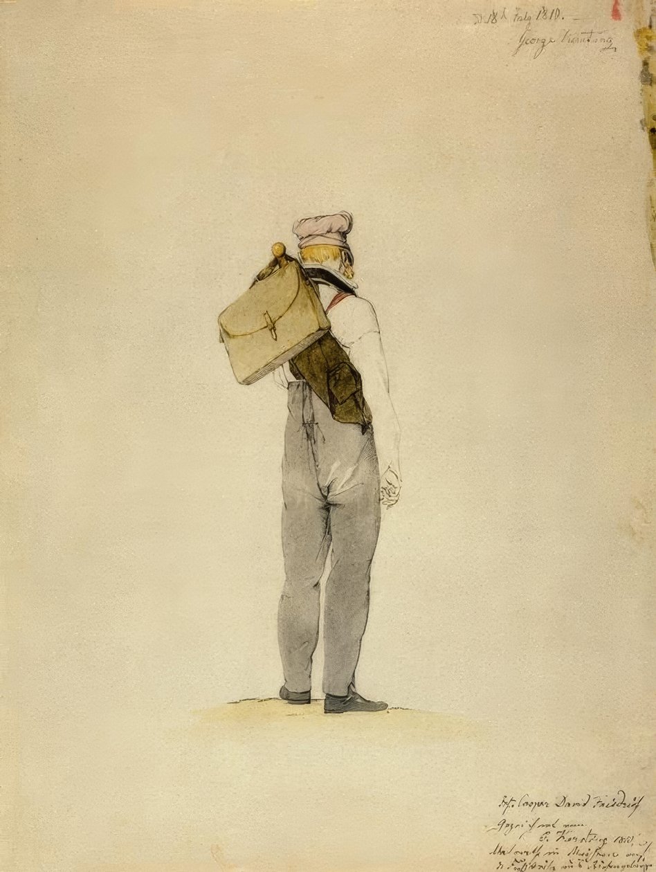 C.D. Friedrich på en gåtur i Giant Mountains af Georg Friedrich Kersting