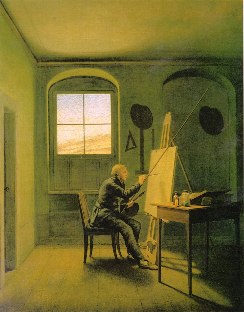 Caspar David Friedrich i atelieret af Georg Friedrich Kersting