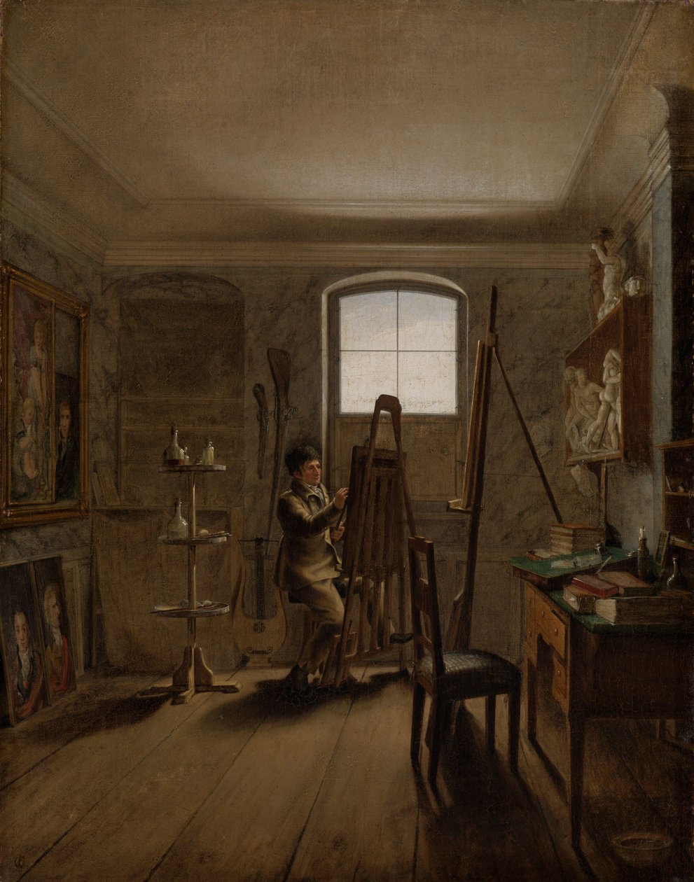 Maleren Gerhard von Kügelgen i sit atelier af Georg Friedrich Kersting
