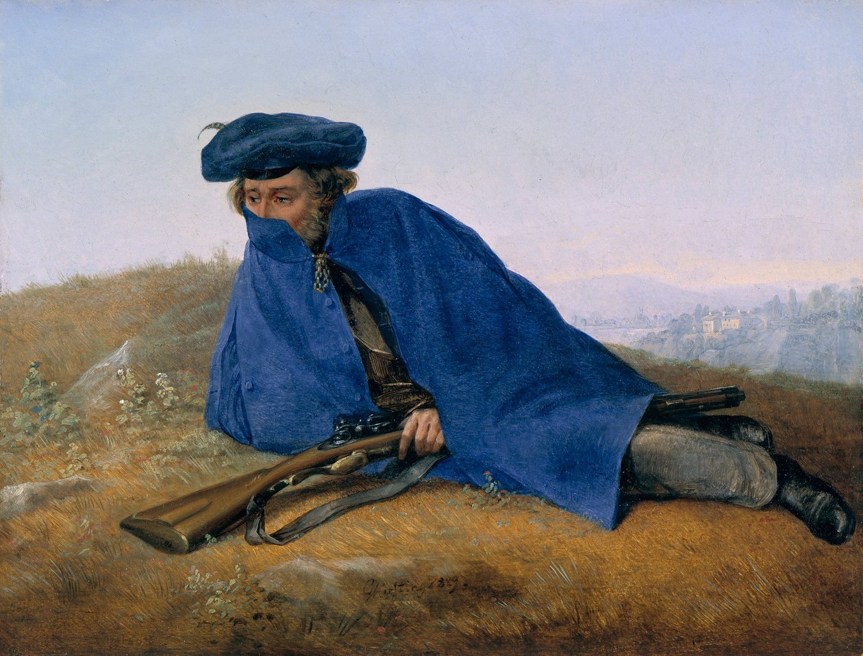 Tysk: Auf Vorposten På forpost af Georg Friedrich Kersting