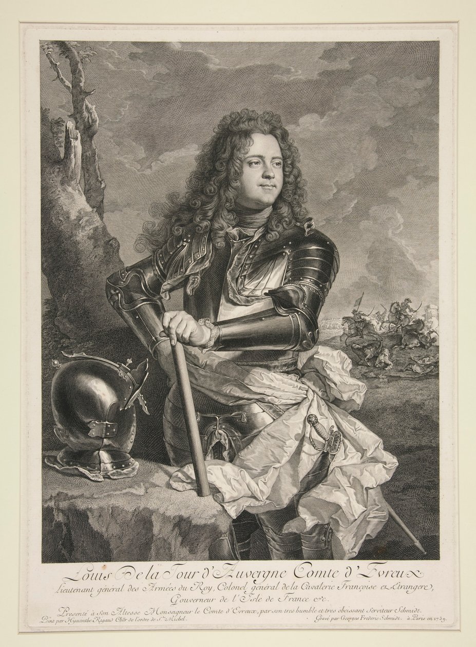 Portræt af Louis de la Tour d af Georg Friedrich Schmidt