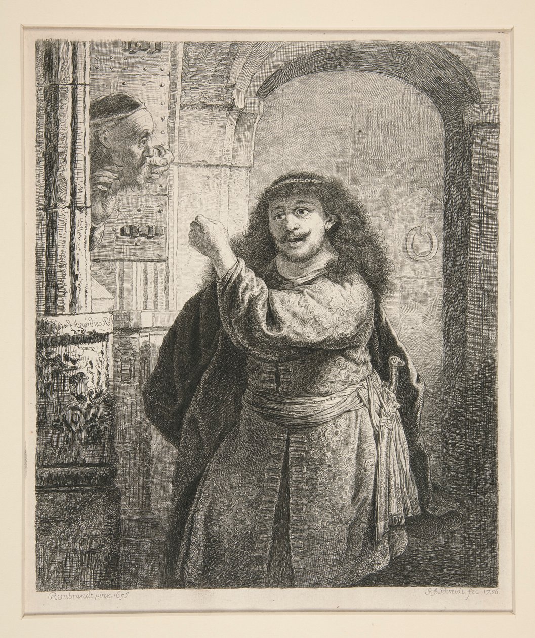 Samson truer sin svigerfar af Georg Friedrich Schmidt