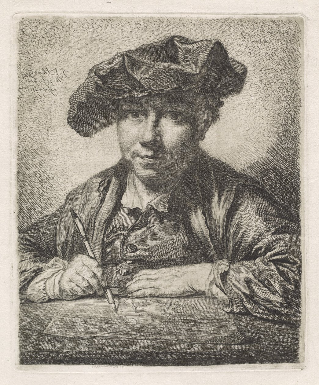Selvportræt af Georg Friedrich Schmidt