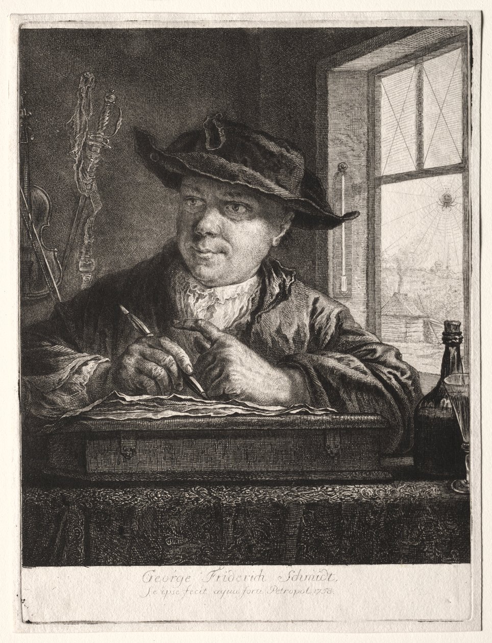 Selvportræt af Georg Friedrich Schmidt